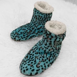 Leopard Print Slipper Boots